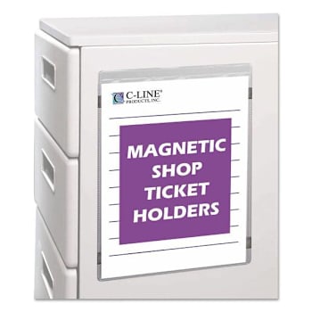 C-Line Magnetic Ticket Holders Super Heavyweight 50 Sheets 9x12 Package Of 15