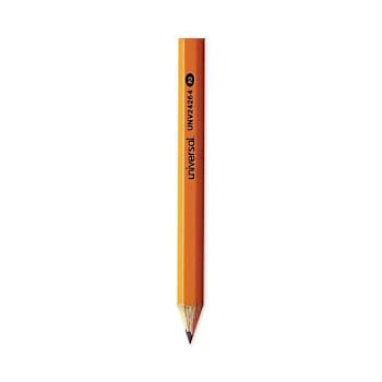 Universal Golf And Pew Pencil Hb #2 Black Lead Yellow Barrel Package Of 144