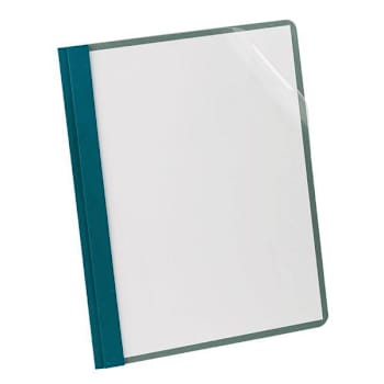 Oxford Earthwise 100% Recycled Cover 3-Prong 8.5x11 Clear/Blue Package Of 25