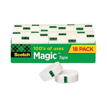 Image for Scotch Magic Tape Cabinet Pack 1" Core 0.75"X83.33 Ft Clear Package Of 18 from HD Supply