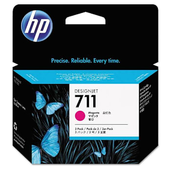 HP 711 Magenta Original Ink Cartridges Package Of 3