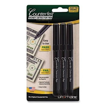 Image for Dri-Mark Smart Money Counterfeit Bill Detector Pen U.s. Currency Package Of 3 from HD Supply
