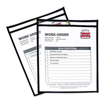 C-Line Ticket Holders Stitched Both Sides Clear 50 Sheets 8.5x11 Package Of 25