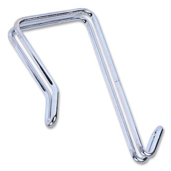 Alera Single Side Partition Garment Hook Steel Over-The-Door Silver Package Of 2