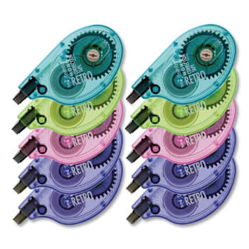 Image for Tombow Mono Original Correction Tape Asst Retrocolor Applicators Package Of 10 from HD Supply