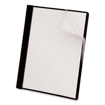 Image for Universal Report Cover Prong Fastener 8.5x11 Clear/Black Package Of 25 from HD Supply