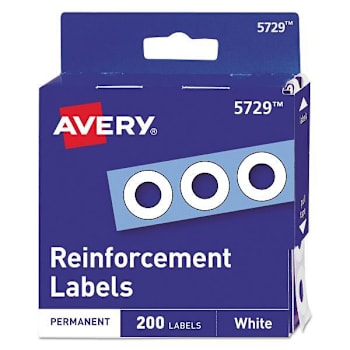 Image for Avery Dispenser Pack Hole Reinforcements 0.25" Dia White Package Of 200 from HD Supply