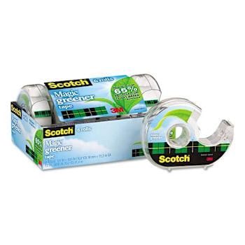 Image for Scotch Magic Greener Tape With Dispenser 1" Core 0.75"X50 Ft Clear Package Of 6 from HD Supply