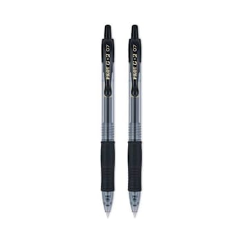 Image for Pilot G2 Premium Gel Pen Fine .7 Mm Black Ink Smoke/Black Barrel Package Of 2 from HD Supply