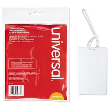 Universal Laminating Pouches 5 Mil 2.5"X4.25" Gloss Clear Package Of 25