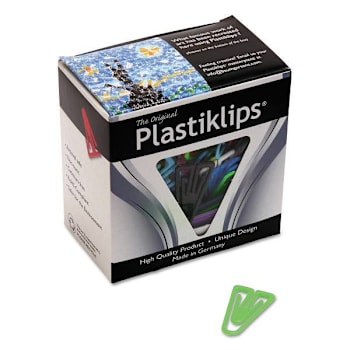 Baumgartens Plastiklips Paper Clips Large Smooth Assorted Colors Package Of 200
