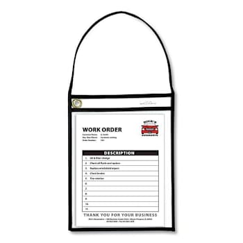 C-Line 1-Pocket Ticket Holder W/Setrap Black Stitch 75-Sheet 9x12 Package Of 15
