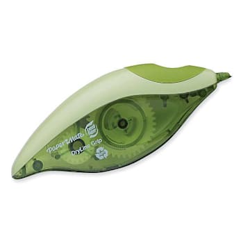Paper Mate Dryline Grip Correction Tape Recycled Disp Green/White Package Of 2