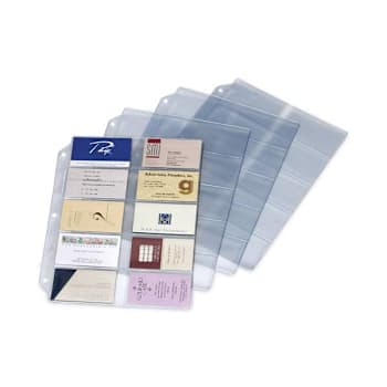 Image for Cardinal Business Card Refill Pages For 2x3.5 Cards Clear Package Of 10 from HD Supply
