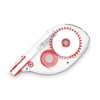 Universal Side Correction Tape Transparent Red Applicator Package Of 6