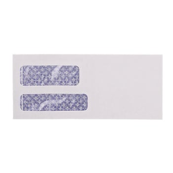 Universal Double Window Business Envelope Gummed Closure White Package Of 500