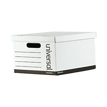 Universal Basic-Duty Economy Record Letter/Legal 12"X15"X10" White Case Of 10