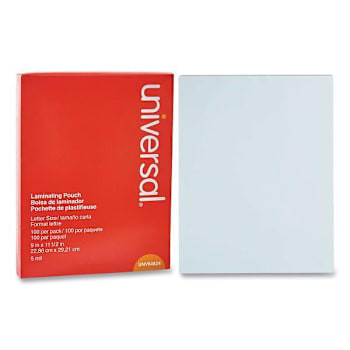 Universal Laminating Pouches 5 Mil 9"X11.5" Gloss Clear Package Of 100