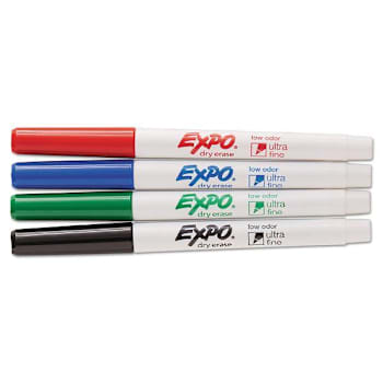Image for Expo Low-Odor Dry-Erase Marker Extra-Fine Bullet Tip Assorted Color Package Of 4 from HD Supply