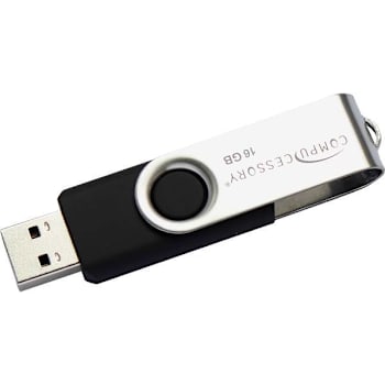 Compucessory 16gb USB 2.0 Storage Flash Drive Password Protected 8gb Gray