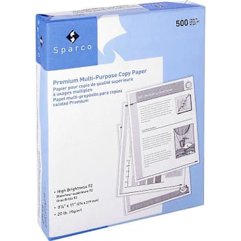 Image for Sparco Premium Copy Paper 8.5"X11" 20 Lb Basis Weight Case Of 10 from HD Supply