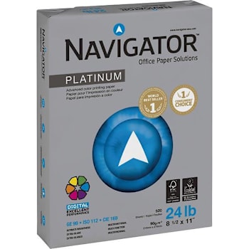 Image for Navigator Platinum Copy Paper 8.5"X11" 24 Lb Basis Weight Case Of 5 from HD Supply