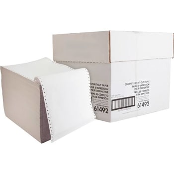 Sparco Perforated Computer Printout Paper Continuous Feed 8.5"X11" Case Of 1575