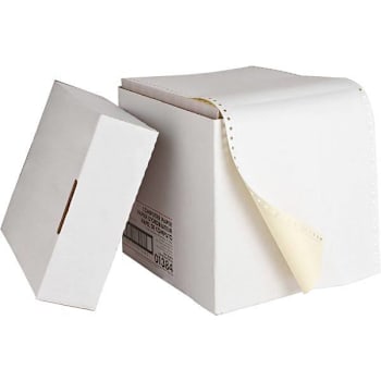 Sparco Perforated 2-Part Computer Printout Paper 15 Lb White/Canary Case Of 1850