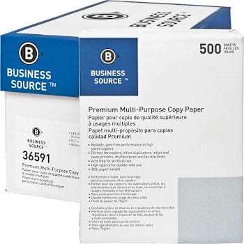 Image for Business Source Premium Copy Paper 8.5"X11" 20 Lb Basis Weight Case Of 10 from HD Supply