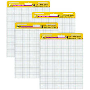 Image for Post-It Self-Stick Easel Pad Value Pack With Faint Grid White 25"X30" Case Of 4 from HD Supply