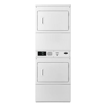 Whirlpool Commercial 7.4 Cu. Ft. Gas Stack Dryer Non Coin In White