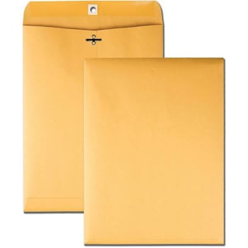 Business Source #63 Clasp Envelope 6.5"X9.5" Kraft Package Of 100
