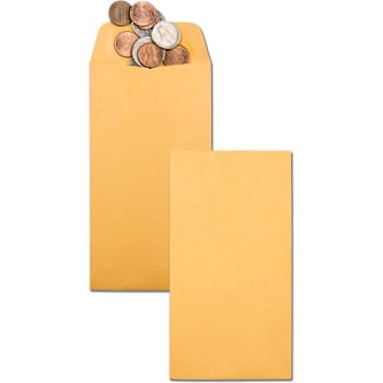 Quality Park #7 Coin Evelope 3.5"X6.5" Gummed Closure Kraft Package Of 500