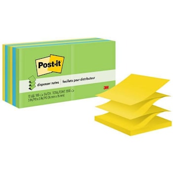 Image for Post-It Dispenser Notes 3"X3" Assorted Colors Package Of 12 from HD Supply
