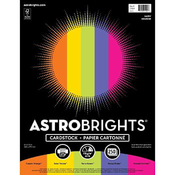 Image for Astrobrights Happy Colors Cardstock 8.5"X11" 65 Lb Basis Weight Package Of 250 from HD Supply