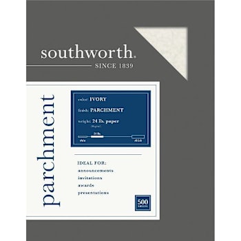 Image for Southworth Parchment Specialty Paper 8.5"X11" Ivory Package Of 500 from HD Supply