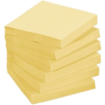 Post-It Greener Notes Cabinet Pack 3"X3" Recycled Canary Yellow Package Of 24