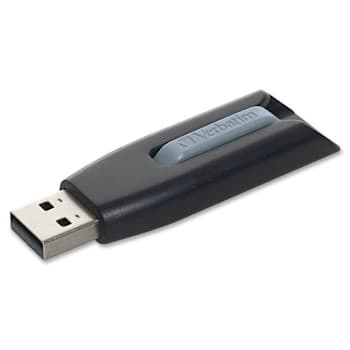 Verbatim 32gb USB 3.2 Storage Flash Drive Built-N Microban Protection Gen 1 Gray