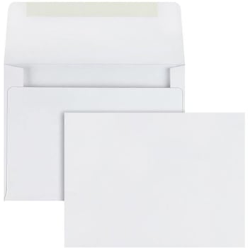 Quality Park Invitation Envelope 4.375"X5.75" Gummd Closure White Package Of 100
