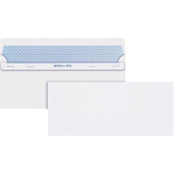 Quality Park #10 Security Envelope 4.125x9.5" Reveal N Seal White Package Of 500