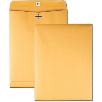 Quality Park #90 Clasp Envelope 9"X12" Gummed Closure Kraft Package Of 250
