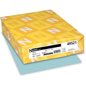Image for Neenah Exact Index Cardstock 8.5"X11" 110 Lb Basis Weight Blue Package Of 250 from HD Supply