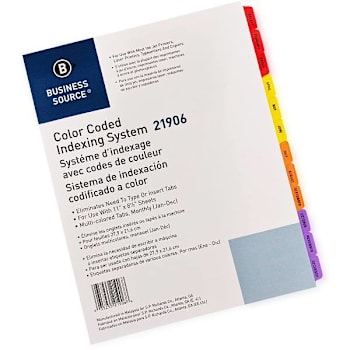 Image for Business Source Monthly Table Of Content Dividers 8.5"X11" Jan-Dec Package Of 12 from HD Supply