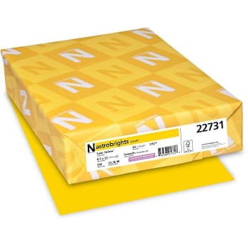 Astrobrights Color Cardstock 8.5"X11" 65 Lb Weight Solar Yellow Package Of 250