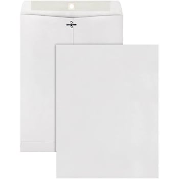 Quality Park #97 Clasp Envelope 10"X13" Gummed Closure White Package Of 100