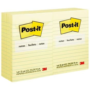 Image for Post-It Notes Original Lined Notepads 1.5"X2" Canary Yellow Package Of 12 from HD Supply