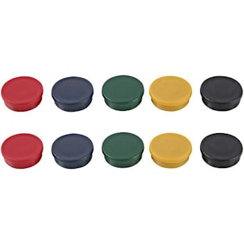 Image for Mastervision Round Magnets 0.75" Diameter Assorted Colors Package Of 10 from HD Supply