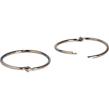 Business Source Standard Book Rings 2" Diameter Nickel Plated Package Of 50