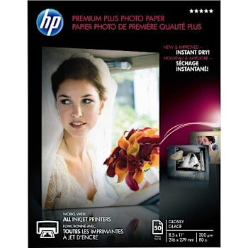 Image for HP Premium Plus 11.5 Mil Photo Paper 8.5"X11" 80 Lb White Package Of 50 from HD Supply