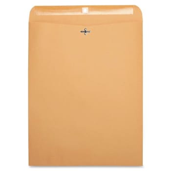 Business Source #110 Clasp Envelope 12"X15.5" Kraft Package Of 100